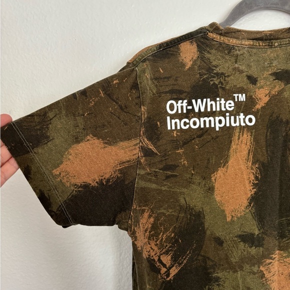 Off-White Khaki Paintbrush Camo Oversized T-Shirt - Picture 10 of 16